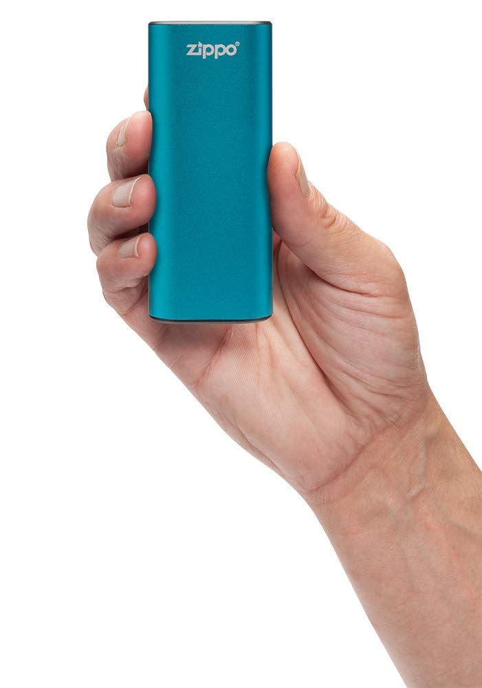 Zippo Blue HeatBank 6 pocket-size fit fits easily in pockets.