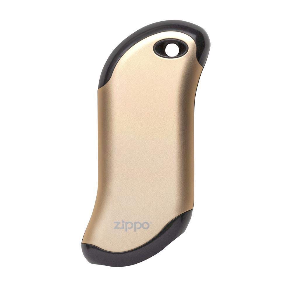 Zippo Champagne HeatBank 9s front view shows compact warmth on demand.