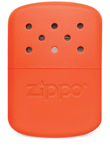 Zippo Hand Warmer 12h blaze orange demonstrates compact warmth for outdoor activity