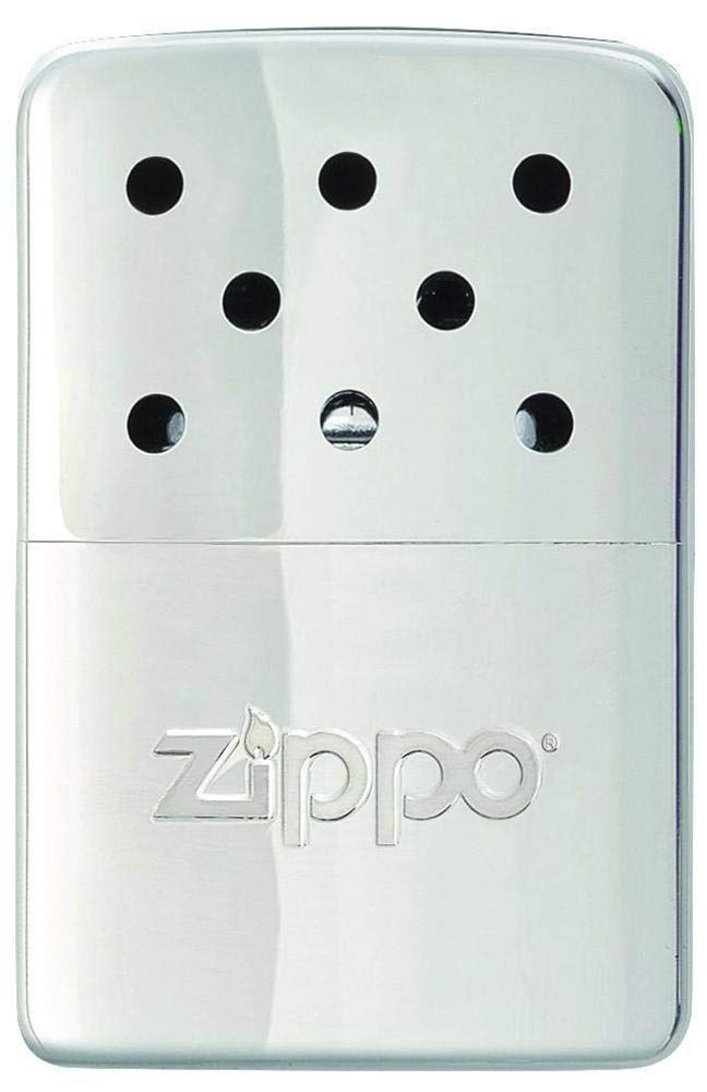 Zippo hand warmer 6-hour chrome front view for outdoor warmth