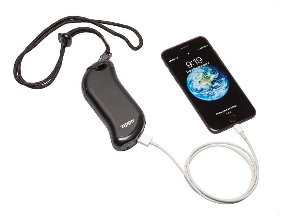 Zippo HeatBank 9S battery indicators help monitor remaining power.