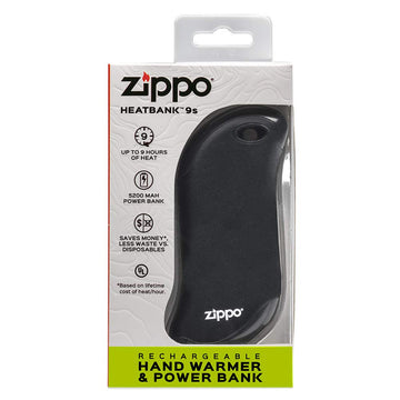 Zippo HeatBank 9s model Z4A18 reference on the device