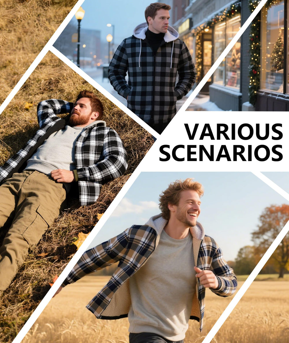 ZITY flannel jacket packable design ideal for travel and daily wear