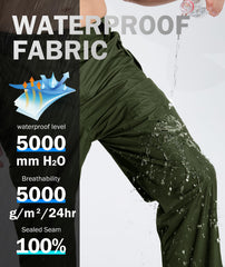 ZITY men's rain pants durability tear-stop material withstands rugged trails.