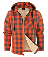 ZITY men's flannel jacket front view with full-zip for easy wear