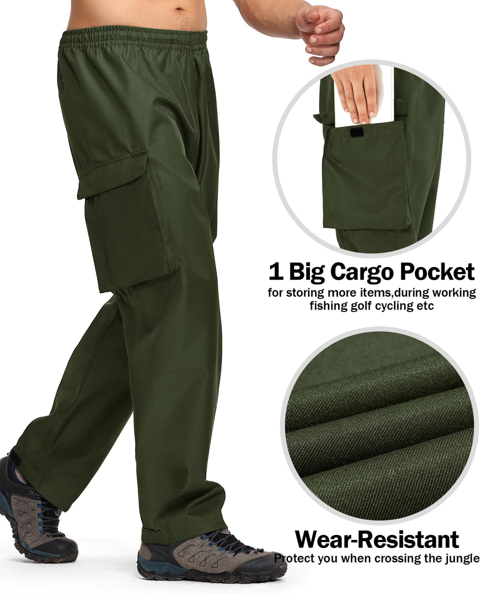 ZITY packable rain pants cargo-pocket design for compact storage.