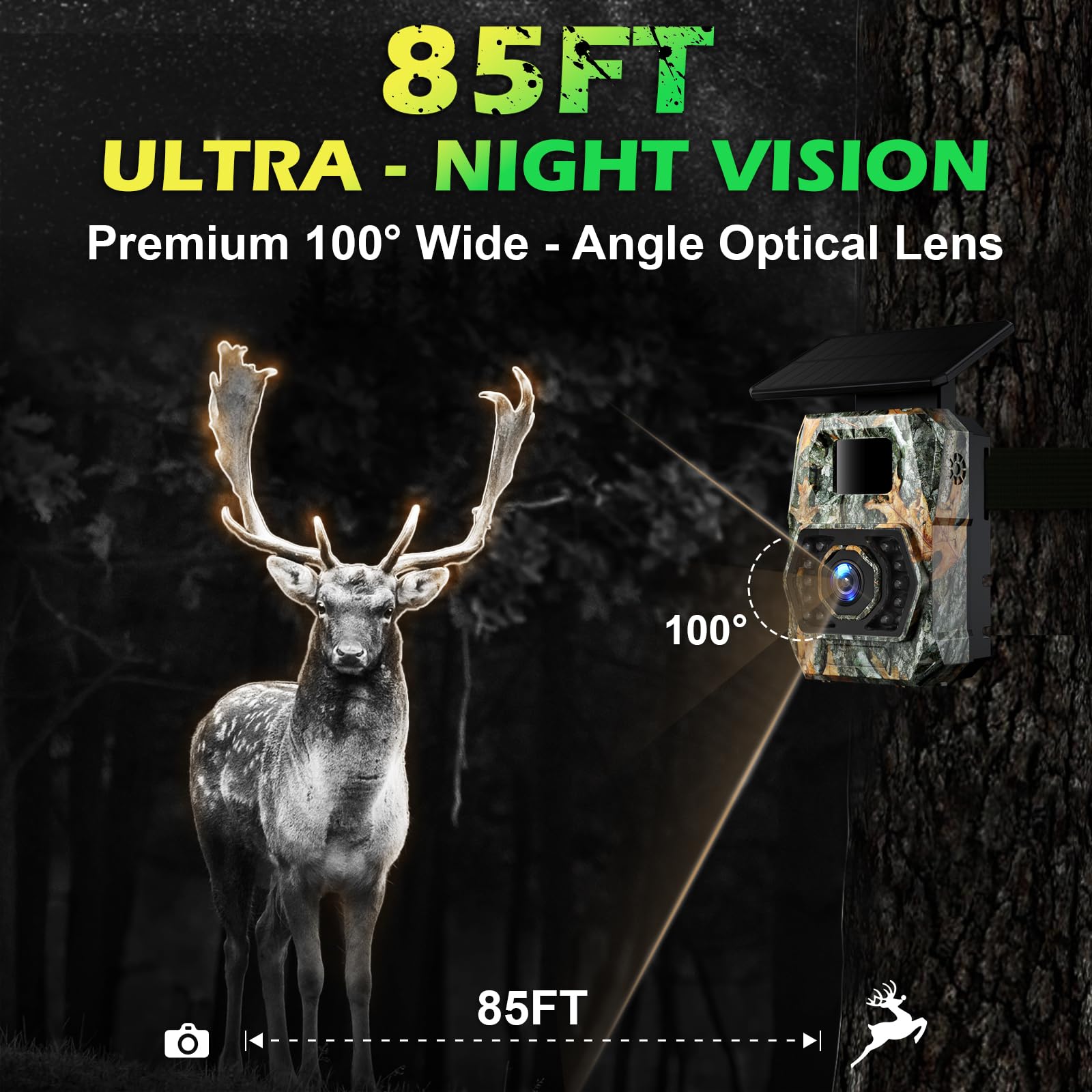 Zivolixd trail camera with WiFi/Bluetooth for app control and media transfer