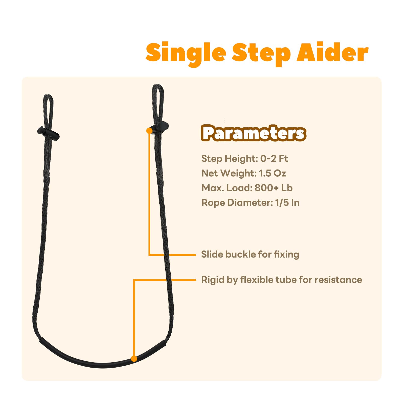ZIVOXIA Climbing Stick Aider lightweight at 1.6 ounces for easy carry.