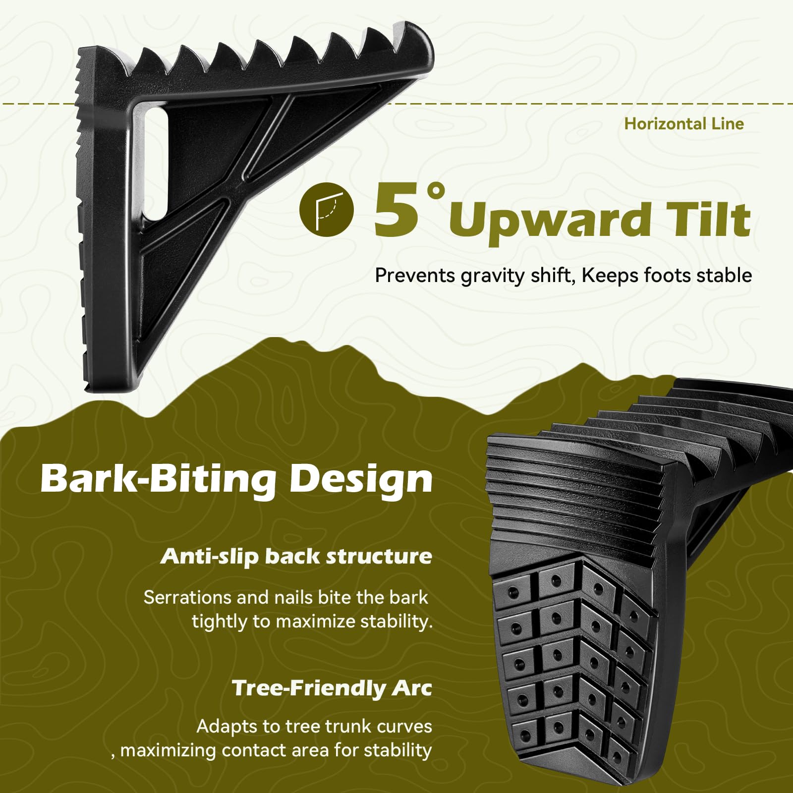 Zivoxia Saddle Steps micro-arc sides highlight anti-slip design for secure side-moving