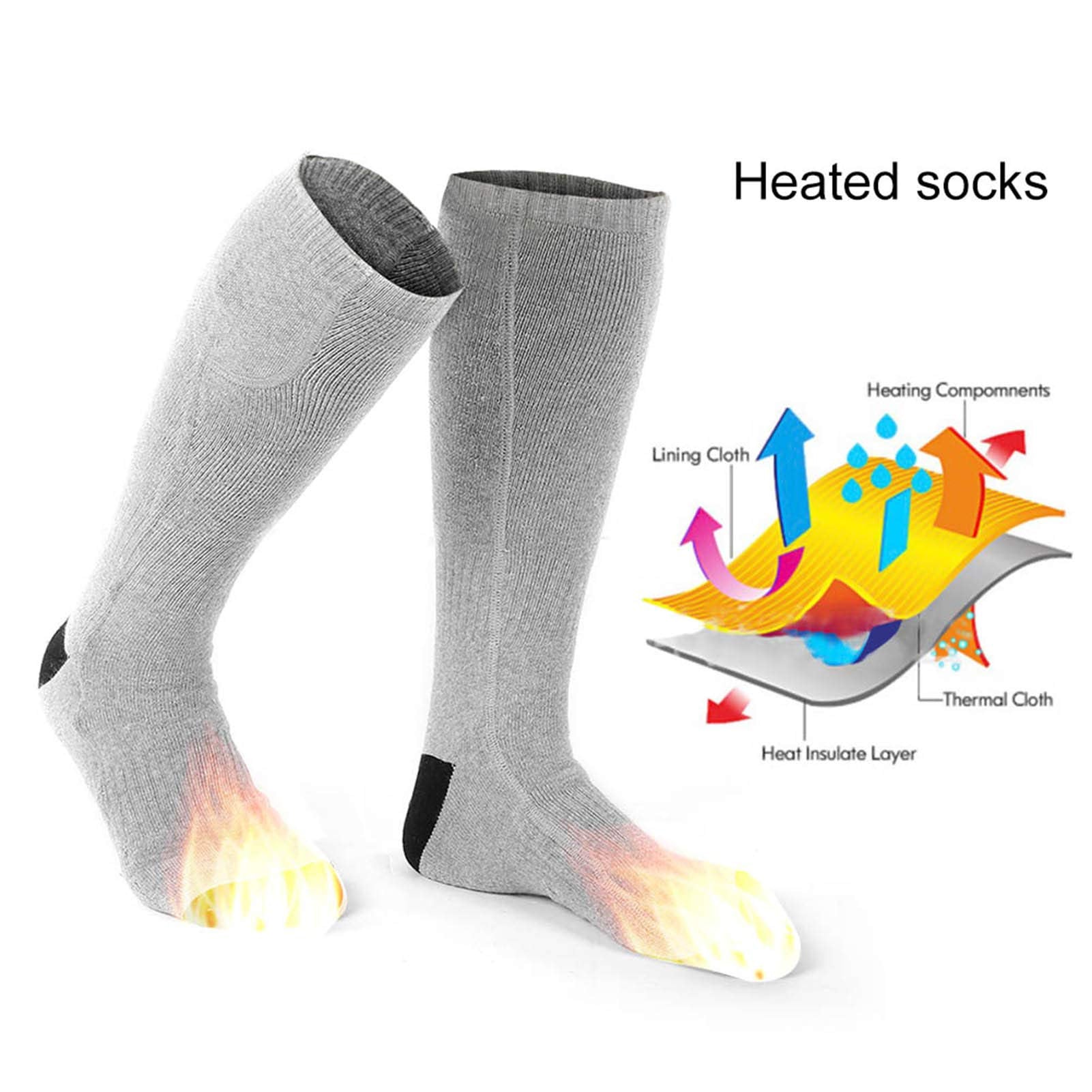 ZJchao heated socks unisex fit for all feet