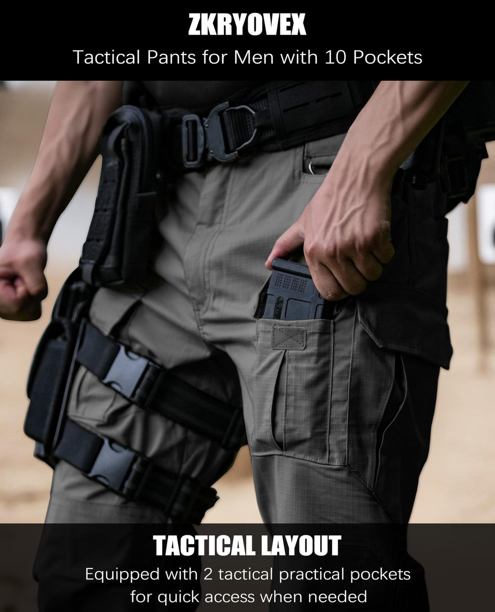 ZKRYOVEX gusseted crotch improves range of motion for active wear