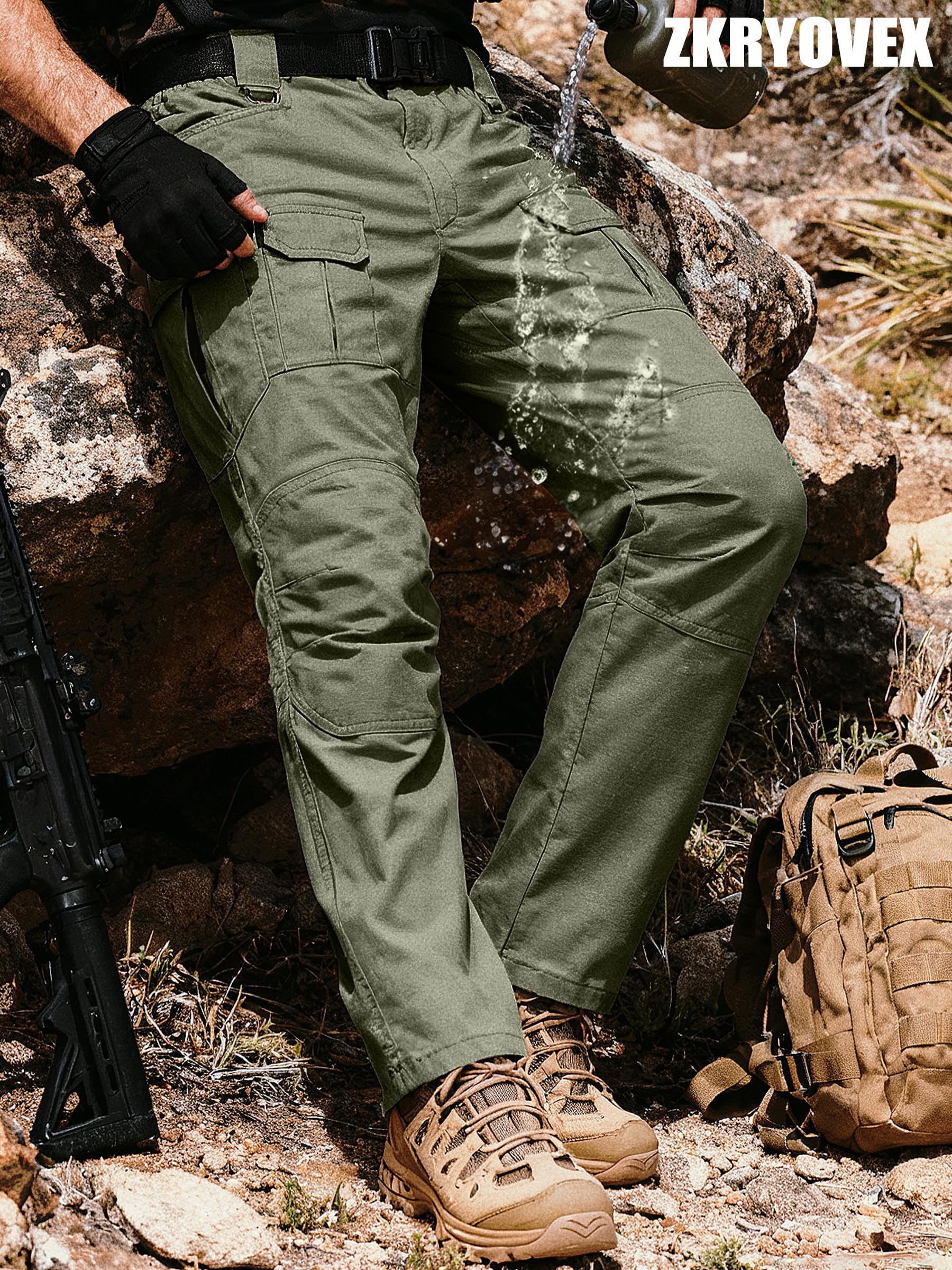 ZKRYOVEX army green tactical pants 30W32L ready for adventures.