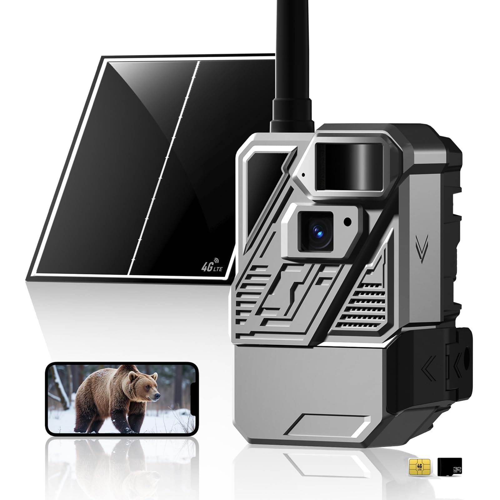 Zleo 4G cellular camera front view enabling remote monitoring