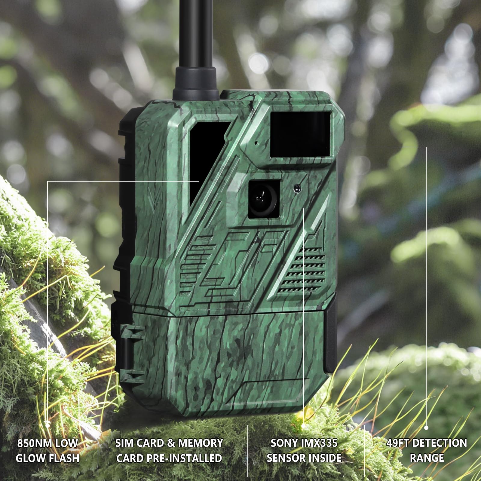 0.3 second motion detection captures rapid wildlife or intruders