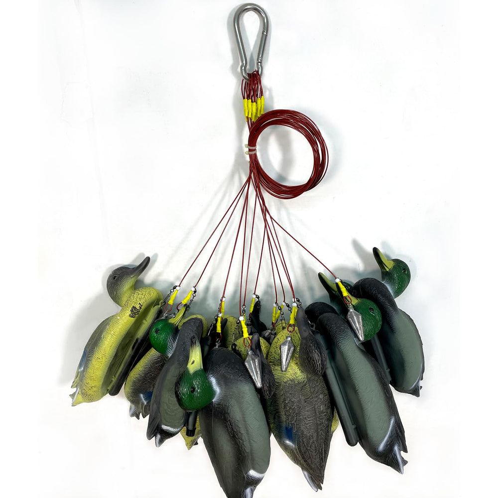 ZLEYECZ Duck Decoy Anchors PVC-coated cable resists wear and keeps lines tangle-free