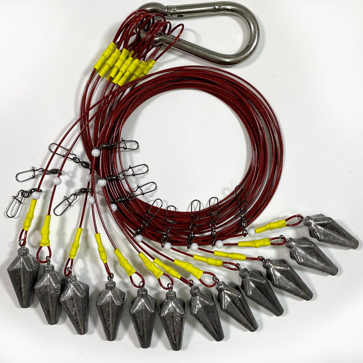 ZLEYECZ duck decoy weights package with pre-rigged cables for quick setup.