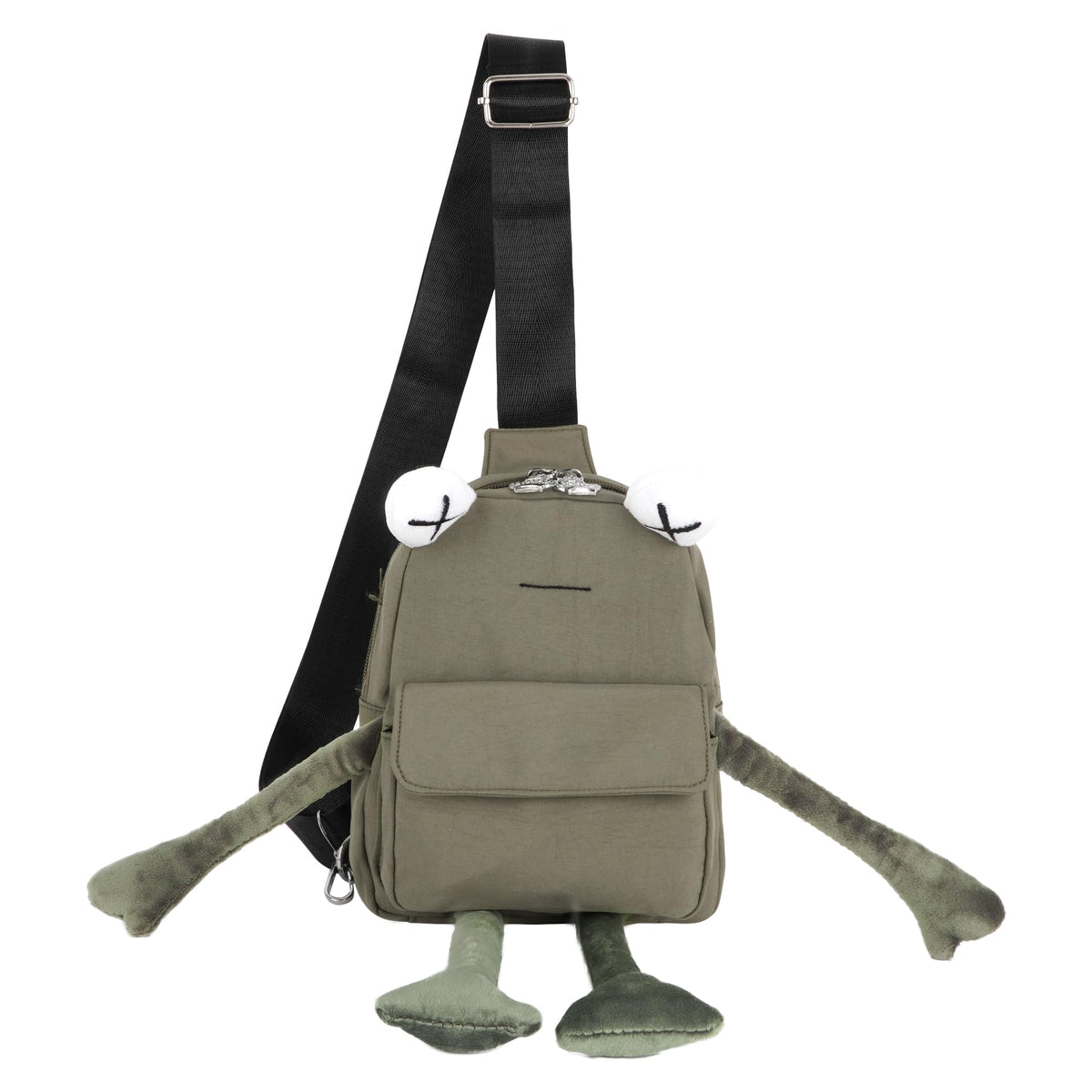 ZLM BAG US cute frog crossbody with front pocket for quick access during outings.