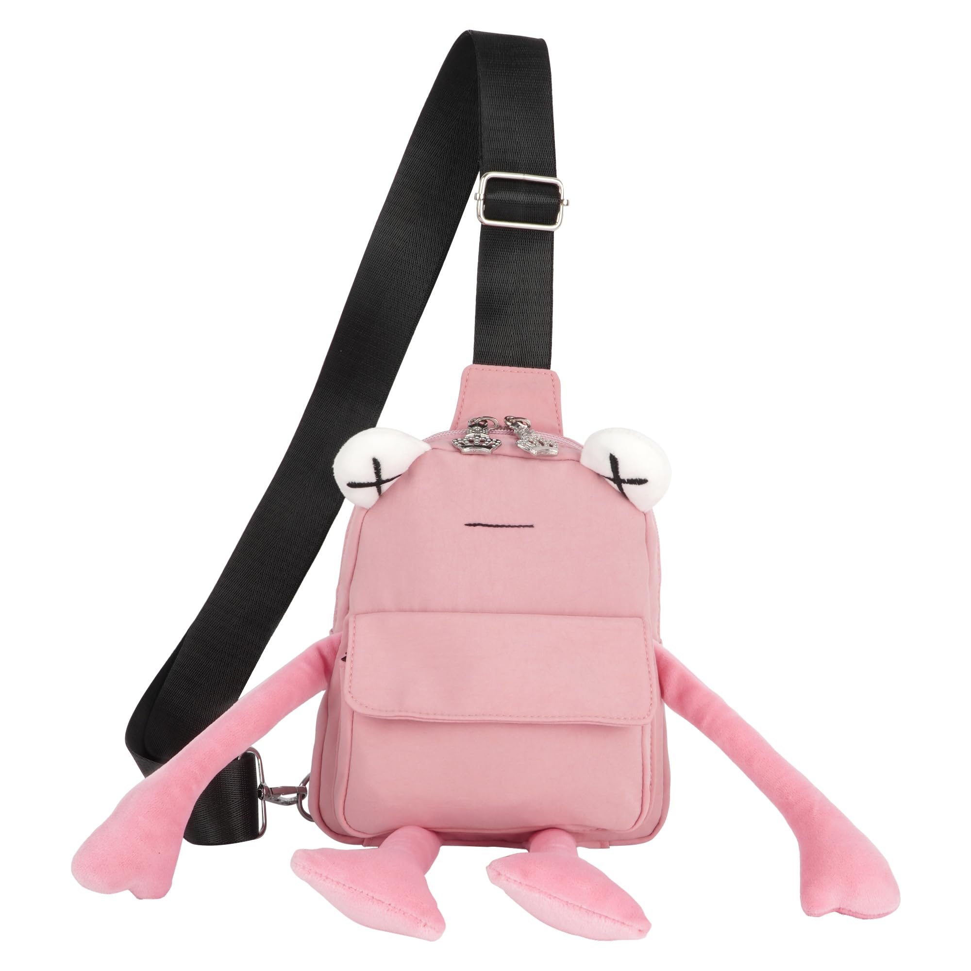 ZLM BAG US cute frog crossbody pink for daily errands with hands-free convenience.