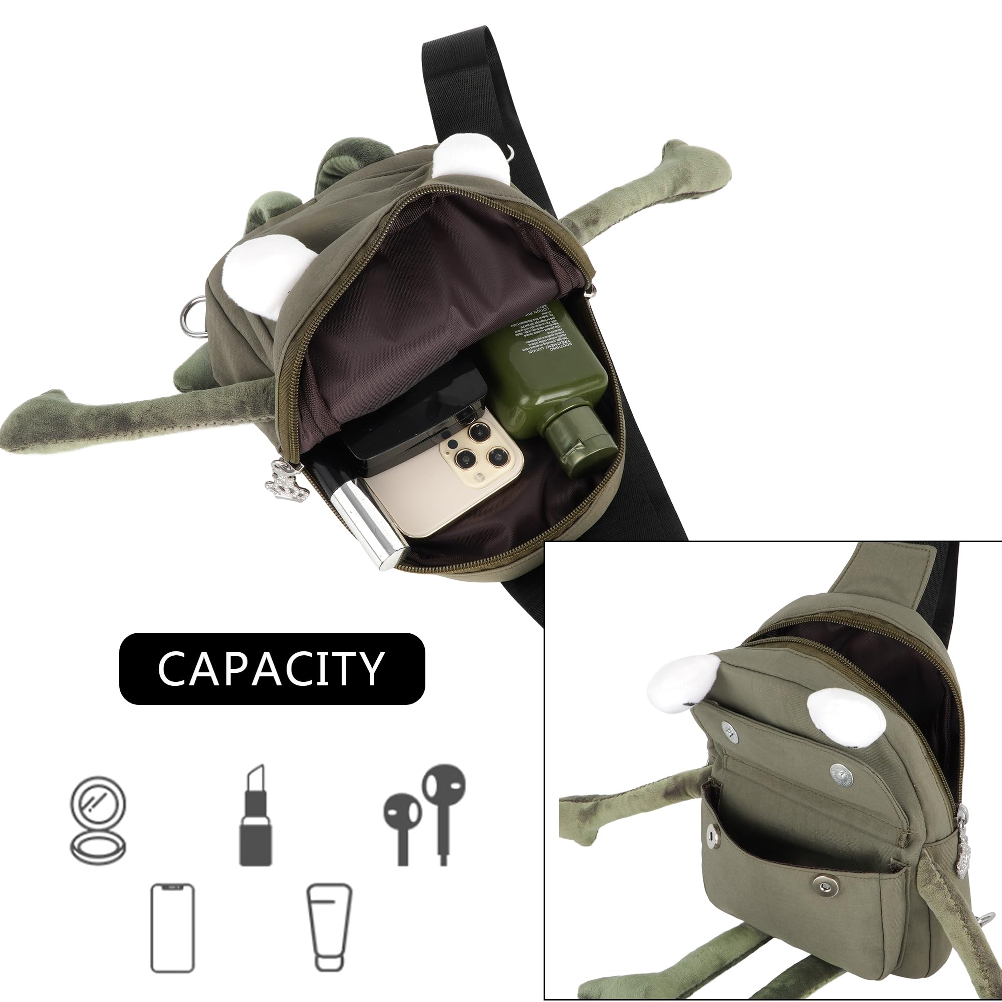 ZLM BAG US compact frog crossbody ideal for hiking and daily essentials.