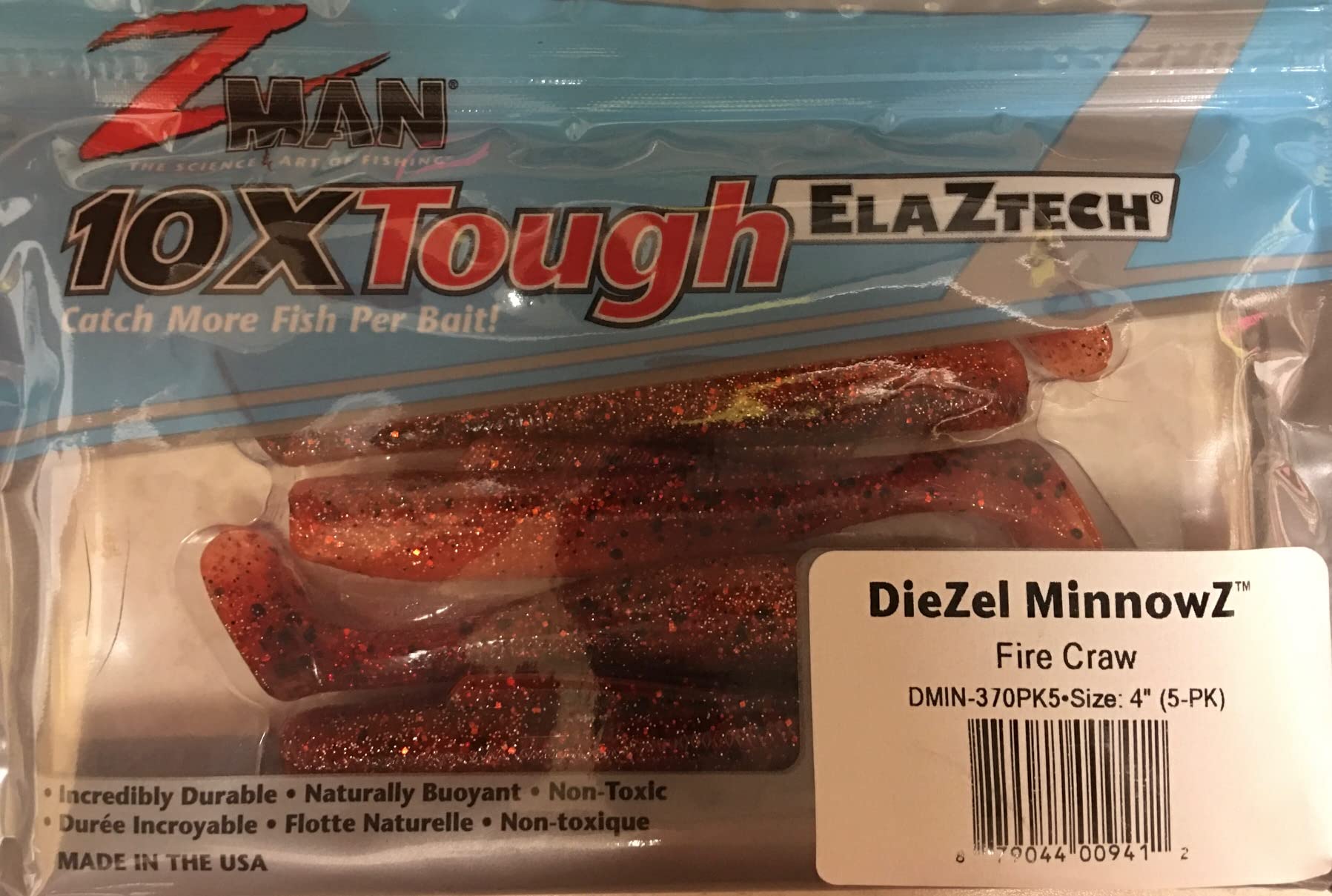 Z-MAN SMH WormZ 6.5-in Sprayed Grass full lure supports easy hook penetration and lifelike action.