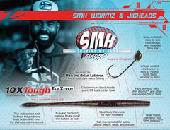 Z-MAN SMH WormZ 6.5 inch Hot Snakes color lure for versatile fishing.