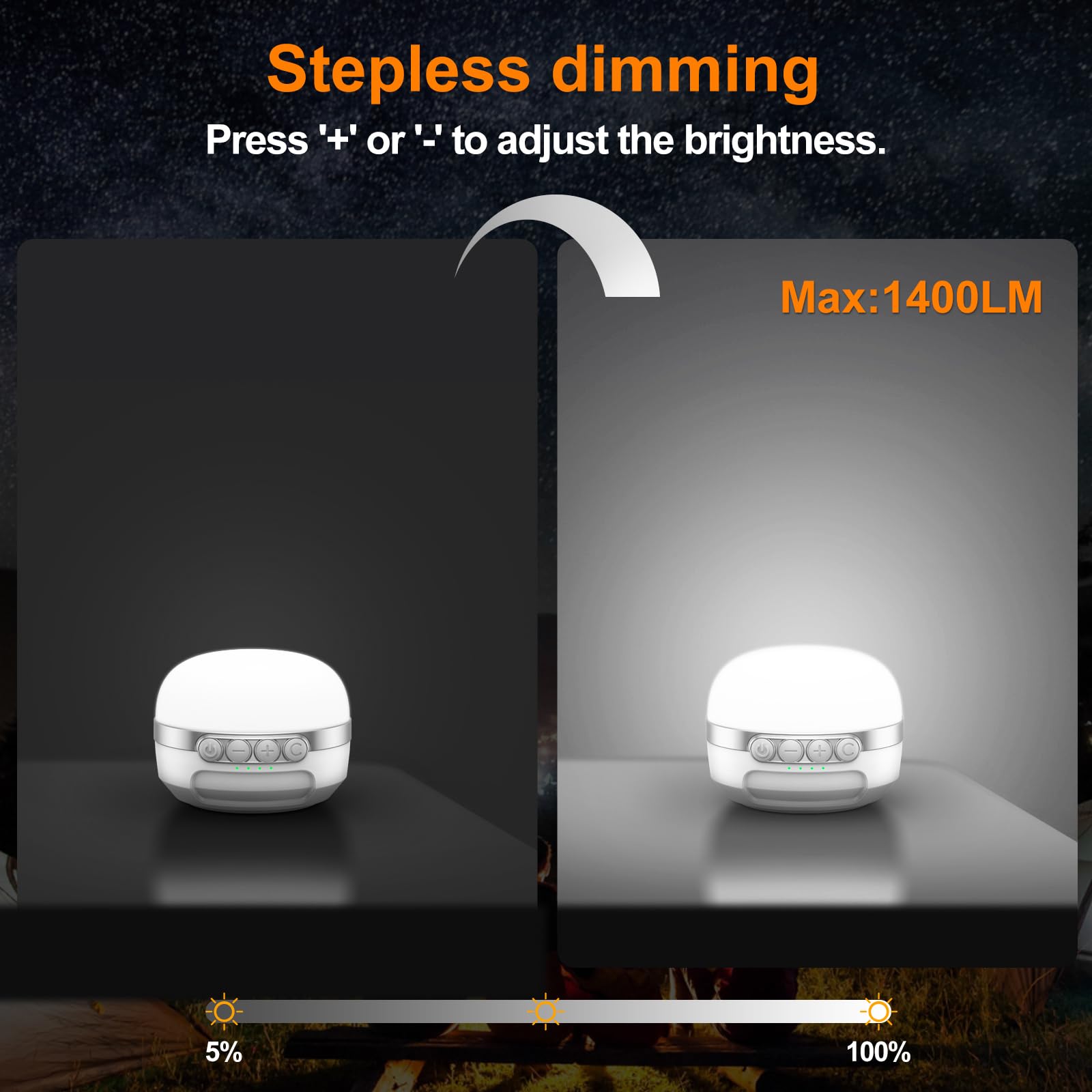 ZMNT LED camping lantern up to 420 hours at lowest brightness