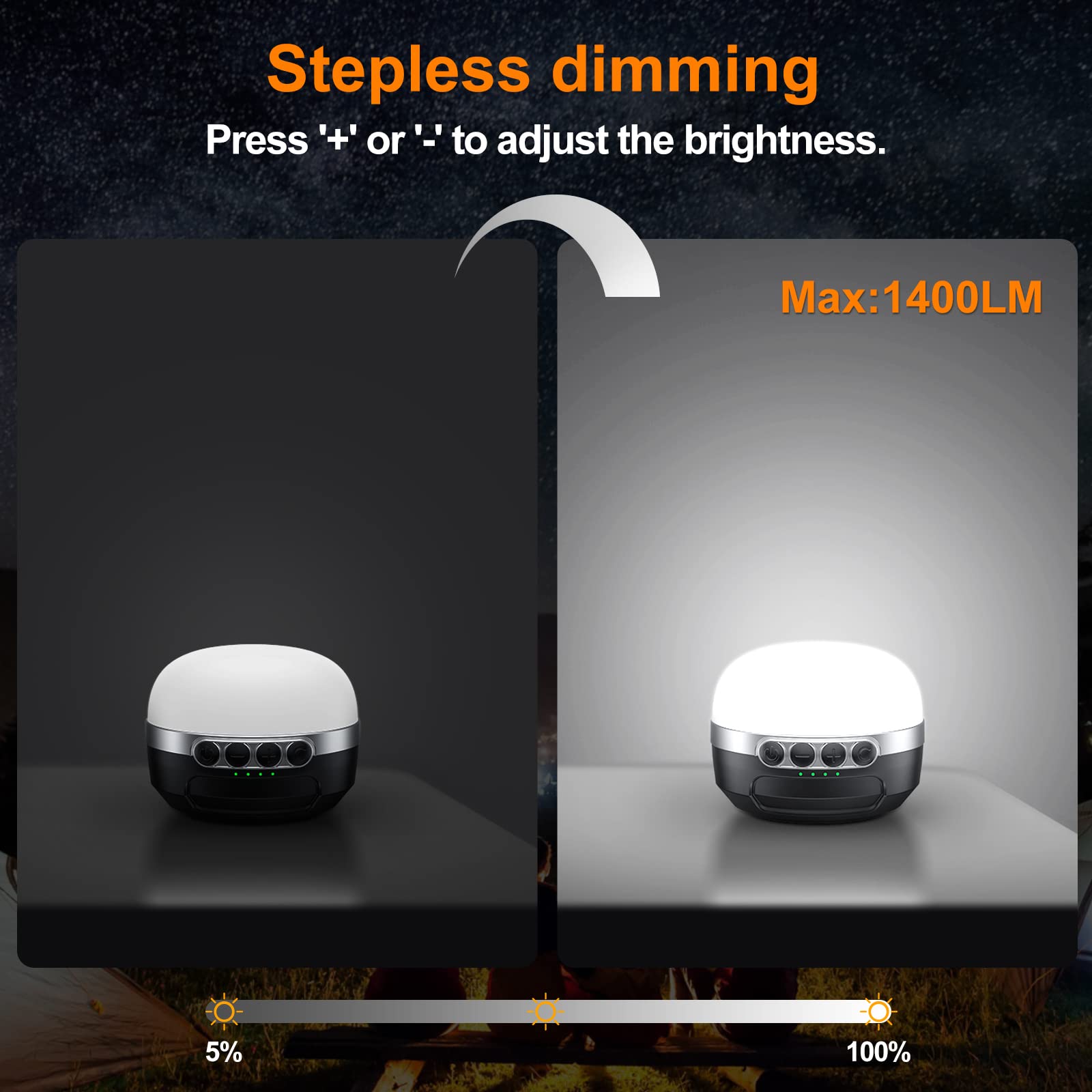 ZMNT LED lantern offers warm white and cool white options for eye comfort.