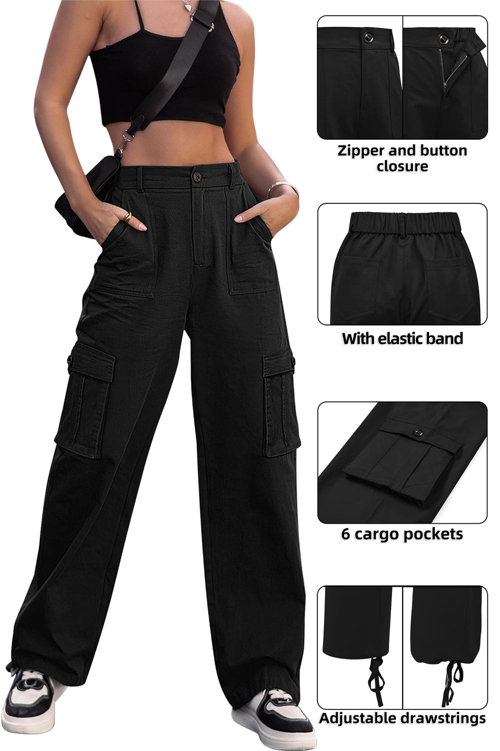ZMPSIISA cargo pants styled with top and boots for everyday outings.