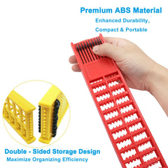 Compact dimensions of the holder: 270mm x 60mm x 14mm (yellow color shown)