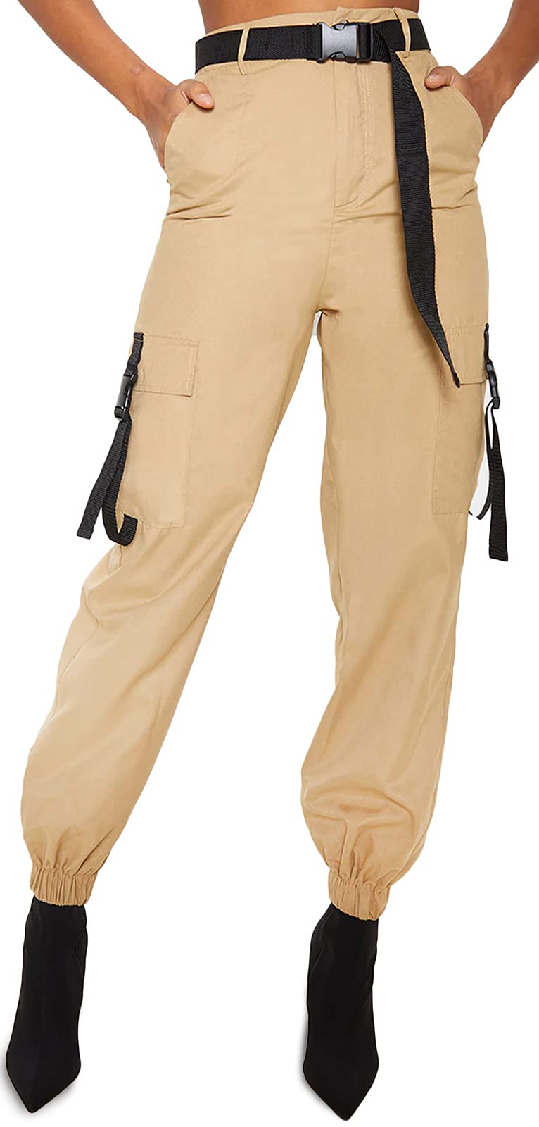 ZODLLS women's camo pants front view showing full cargo silhouette and pockets