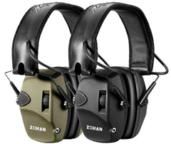 ZOHAN EM054 ear muffs in compact folded form for easy on-the-go shooting comfort