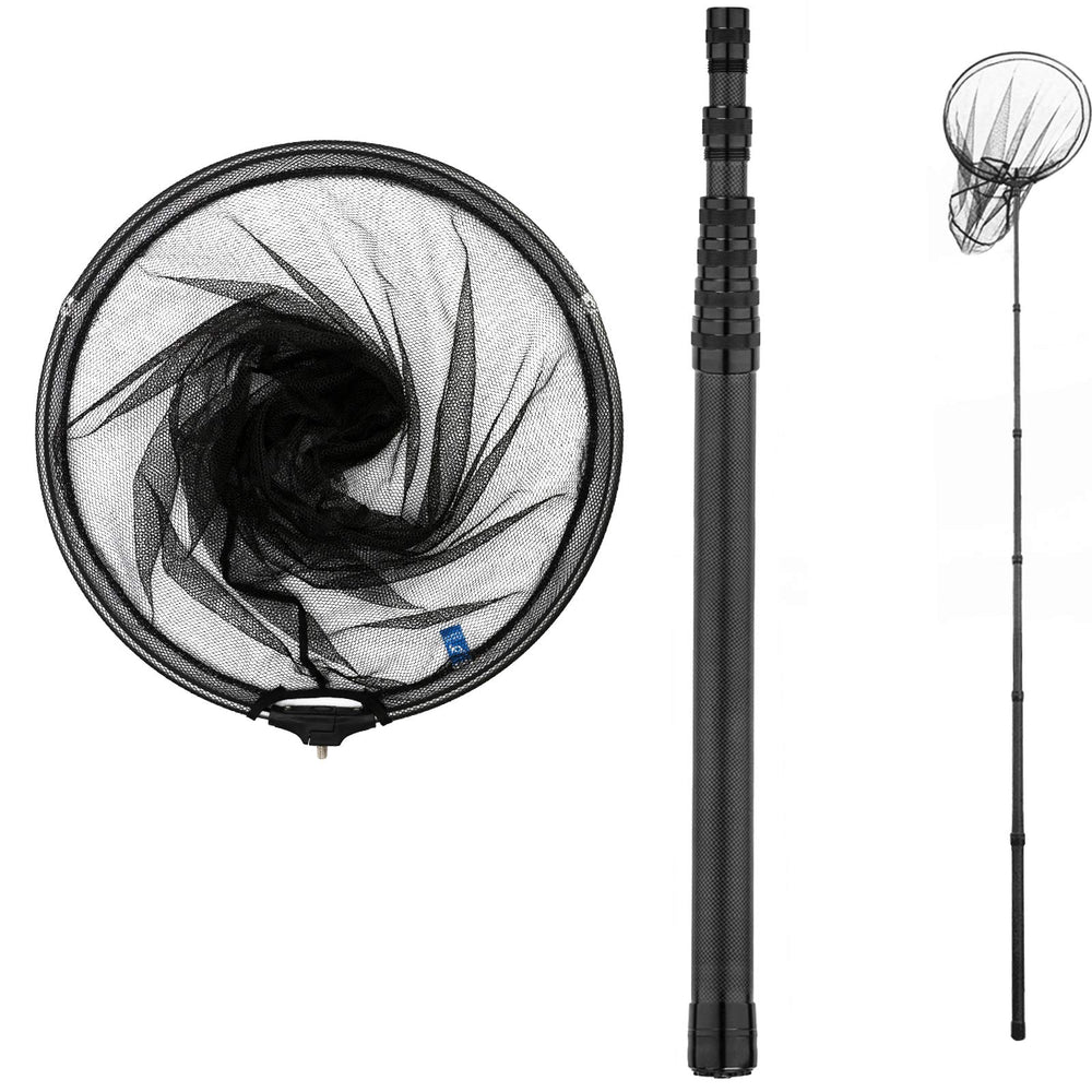 ZOINLIY ultra-portable carbon fiber fishing net with extendable handle for versatile field use