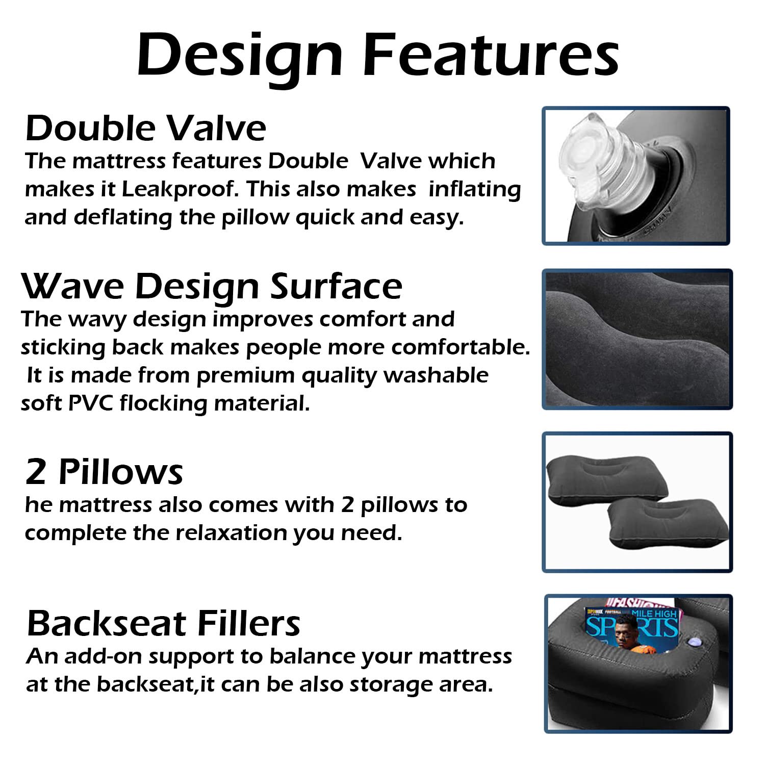 Zone Tech road-trip comfort during breaks with stable support.