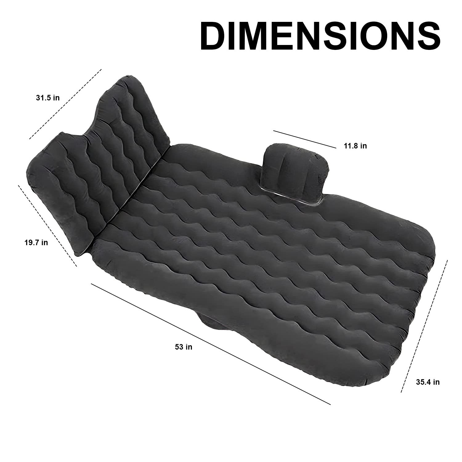 Zone Tech universal fit for cars and SUVs, turning seats into a bed.