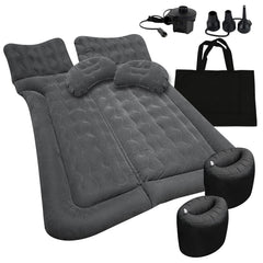 ZONETECH car trunk inflatable mattress on back seat for comfortable travel rest.