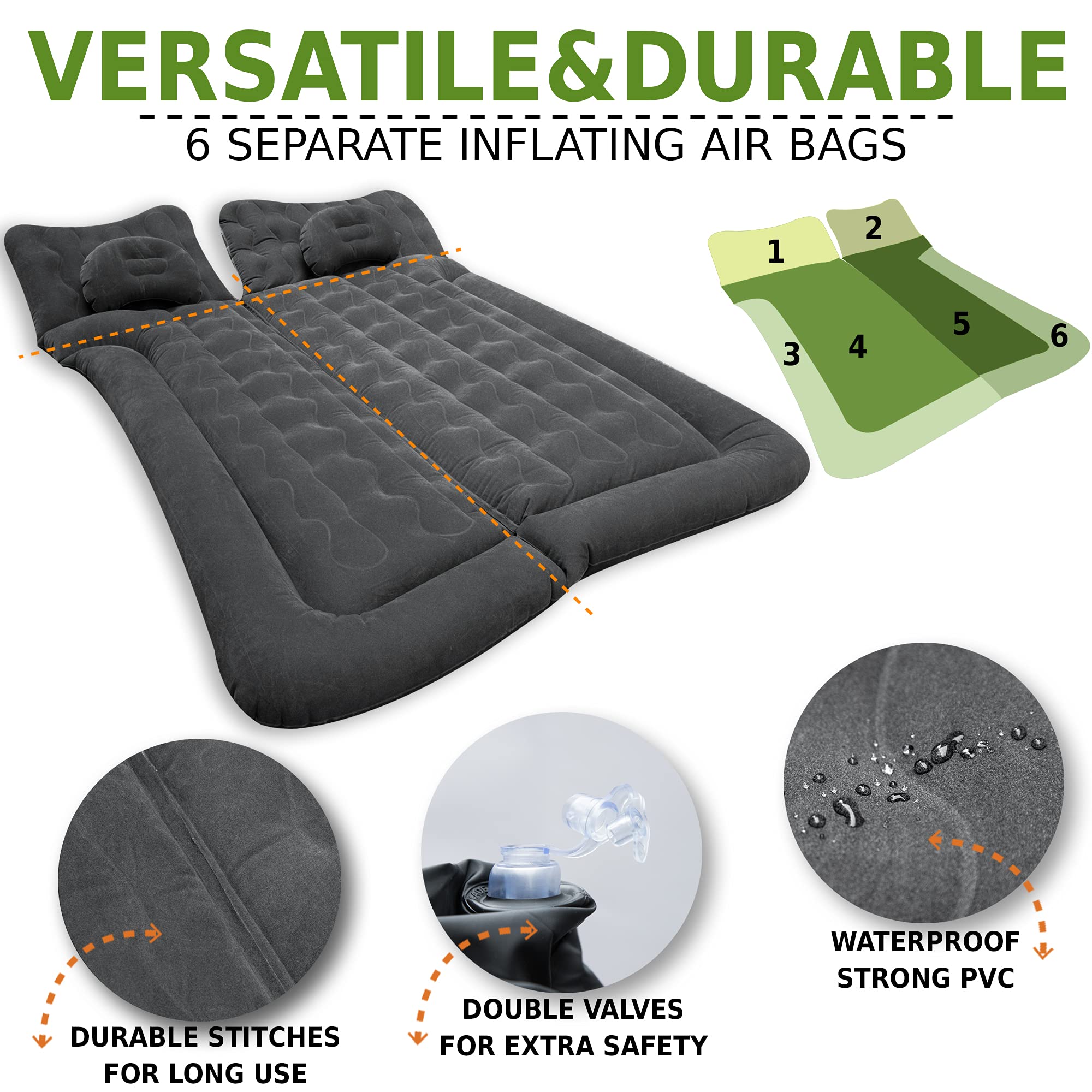 ZONETECH deflate and fold for compact storage in a car trunk.