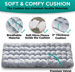 ZONETECH folding-cot in compact setup for easy transport.