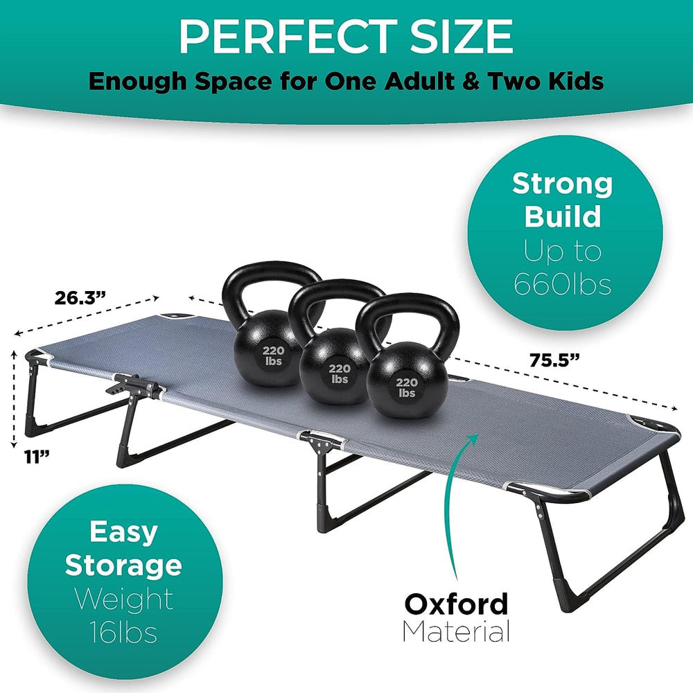 ZONETECH cot pad included provides added cushioning on travels.