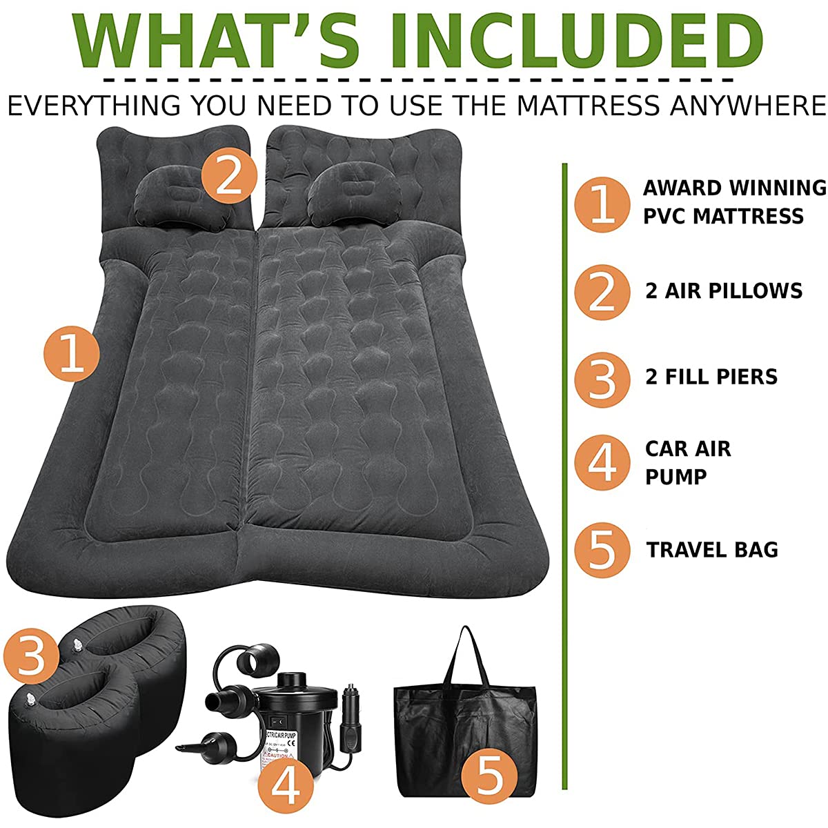ZONETECH premium PVC material offers durable support for repeated road adventures.
