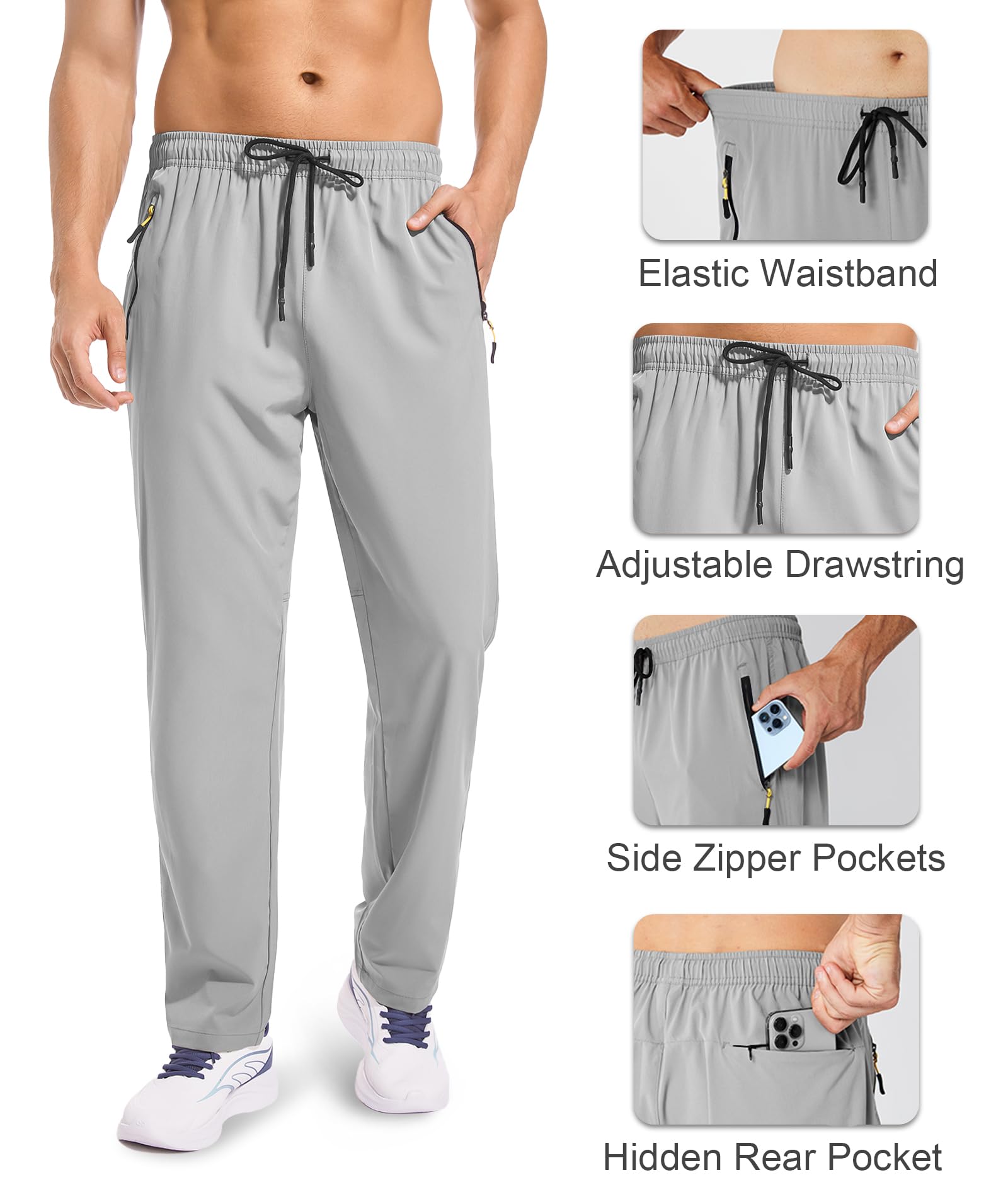Zoofly men's sweatpants quick-dry fabric ideal for outdoor training sessions