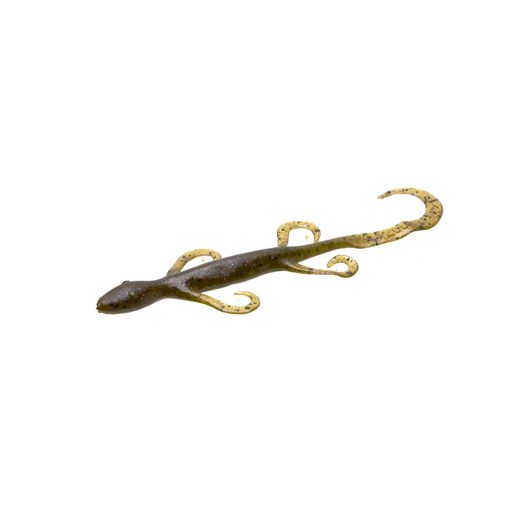 Zoom Bait 6-Inch Lizard Bait Pack of 9 in Green Pump Purple