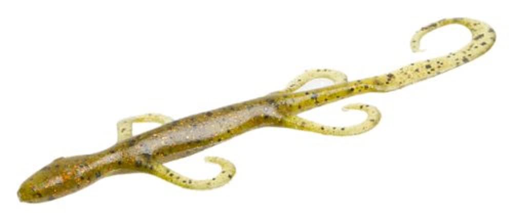 Zoom Bait 6-Inch Lizard Watermelon Orange for versatile shallow-to-deep fishing.