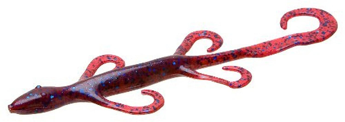 Zoom Bait 6-Inch Lizard Plum pack of 9 lures ideal for big lake bass