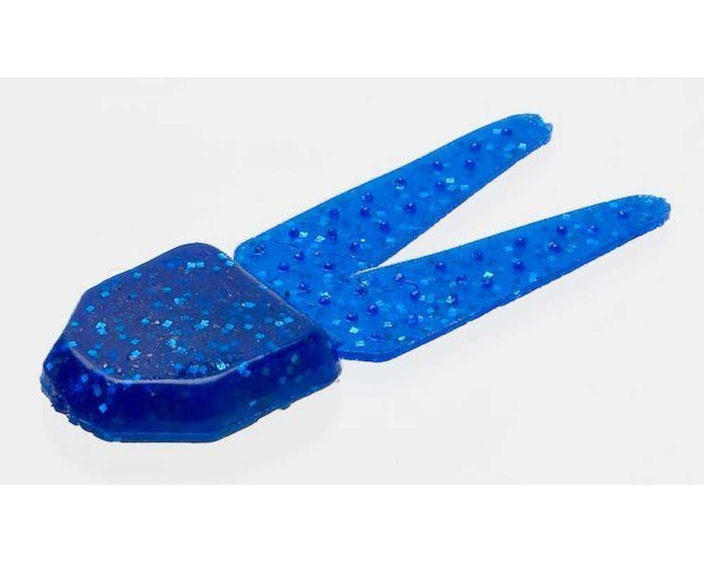 Zoom Bait Big Salty Chunk soft plastic, sapphire blue, enhances jig trailers with added action.