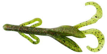 Zoom Bait Brush Hog Green 6-inch bait with lively motion for bass