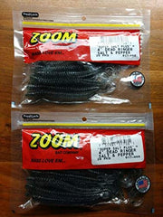 Zoom Bait Dead Ringer Finesse Worm 4in Salt-N-Pepper for finesse rigs and Carolina rig action