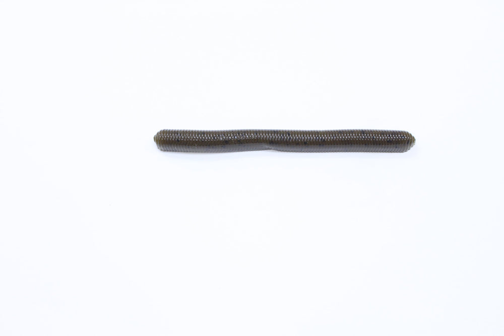 Zoom Bait Fish Doctor bait pack in green pumpkin for bass finesse fishing