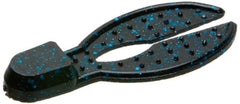 Zoom Bait Junior Super Chunk Black Blue trailer with flapping claws boosts bass bite potential.