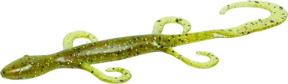Zoom Bait Lizard soft-bait texture highlighting salt impregnation for attractant use
