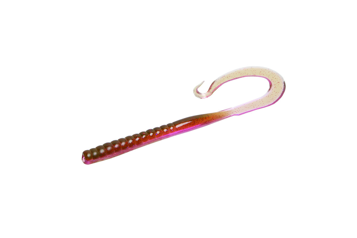 Zoom Bait Mag II worm 9-inch lure shown ready for bass fishing in freshwater.